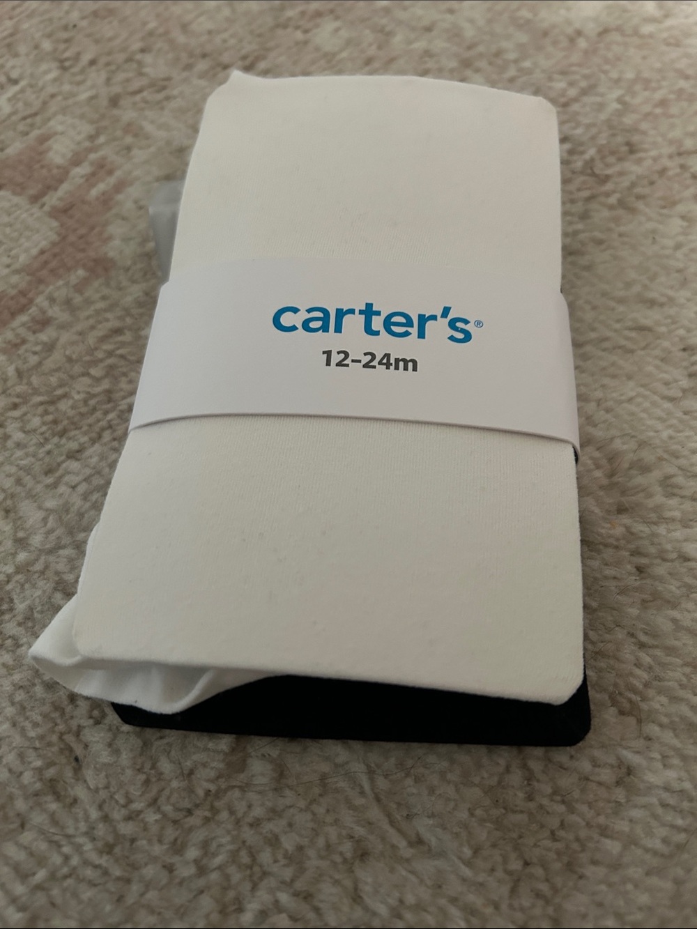 Carter's 2-Pack Baby Tights in Black and White